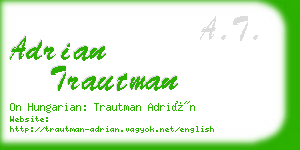 adrian trautman business card